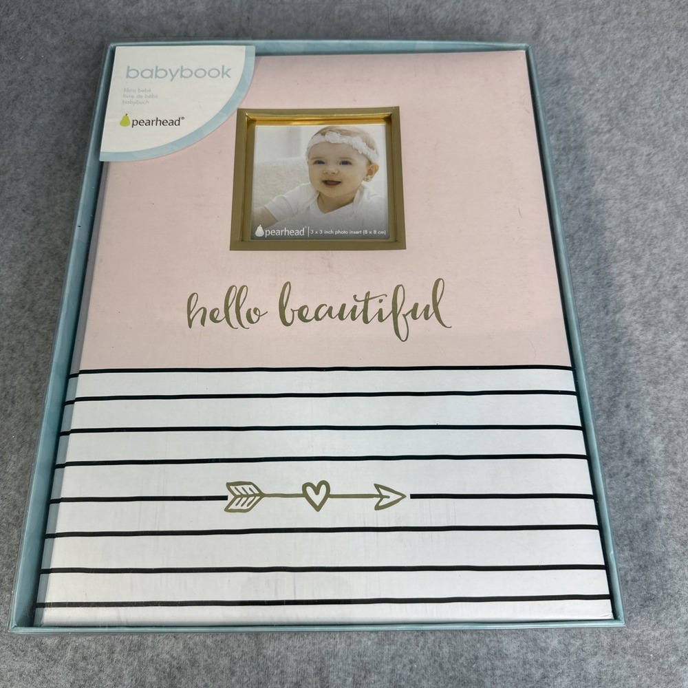 Pearhead "Hello Beautiful"  Baby Book Pink Gold 2016